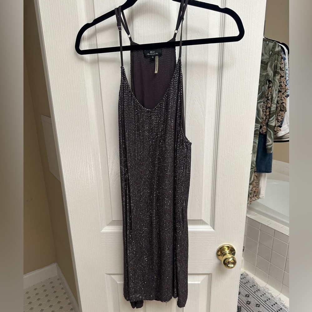 B Darlin Black Glitter Dress